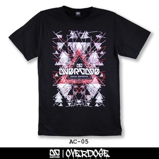 Overdose T-shirt เสื้อยืดคอกลม สีดำ รหัส AC-05(โอเวอโดส)