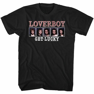 เสื้อยืดแขนสั้น พิมพ์ลาย Loverboy Get Lucky มาใหม่ เลือกลายได้S-5XL