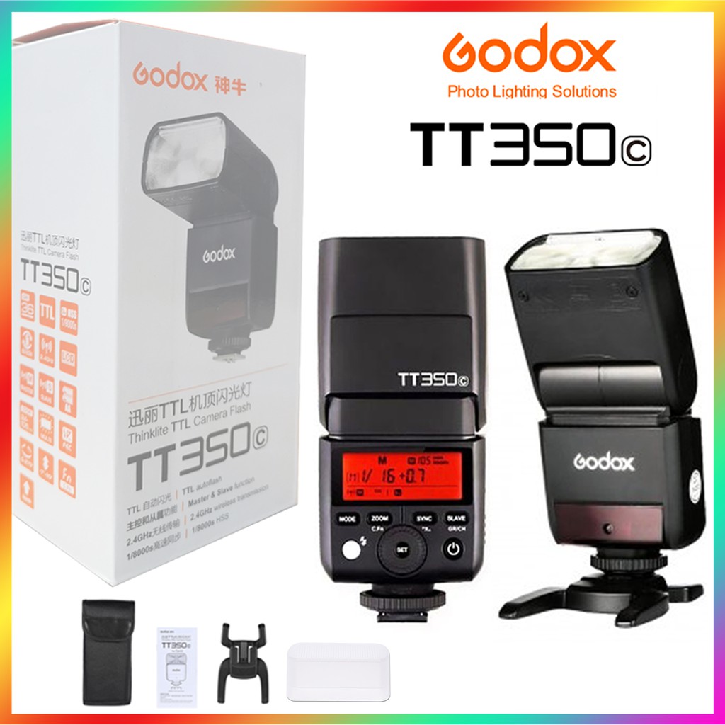Flash Godox TT350C TTL สำหรับ Canon Mirrorless DSLR Camera(รับประกัน 1