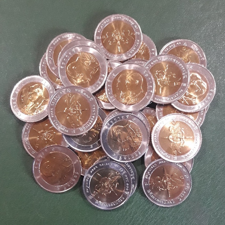 เหรียญ-10-บาท-สองสี-ที่ระลึก-100-ปี-กรมพระธรรมนูญ-ไม่ผ่านใช้-unc-พร้อมตลับ-เหรียญสะสม-เหรียญที่ระลึก-เหรียญเงิน