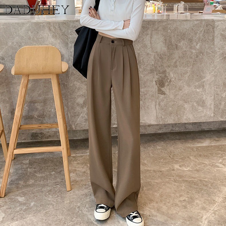 daduhey-4-colors-womens-plussize-casual-suitable-spring-summer-high-waist-drooping-figure-flattering-straight-leg-pants-loose-black-white-brown-purple-wide-leg-pants