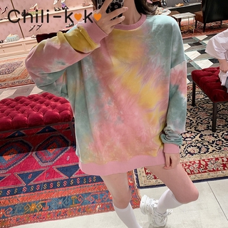 Chili_k❤️k❤️ 19742 เสื้อแขนยาว คอกลม สีพาสเทล น่ารัก สดใส ผ้าไม่หนามาก ใส่แล้วอุ่น เหมาะกับฤดูหนาวนี้มาก