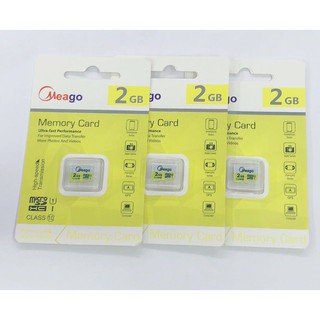 Meago เมมโมรี่การ์ด 2GB SDHC/SDXC Class 10 UHS-I Micro SD Cardของแท้100%) Meago เมมโมรี่การ์ด 2GB