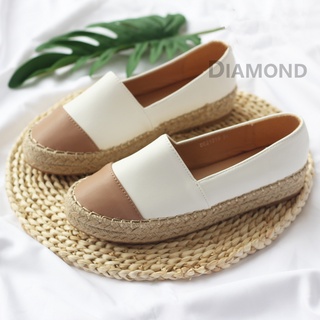 สินค้า รองเท้าทรงสวมหนังนิ่ม สไตส์Espadrilles เสริมส้น D620903