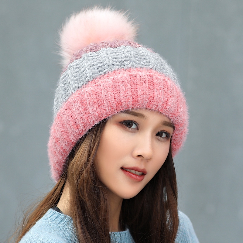 ภาพหน้าปกสินค้าหมวกขนสัตว์ สไตล์เกาหลี หมวกปิดหู กันหนาว สำหรับผู้หญิง