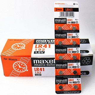 ภาพขนาดย่อของภาพหน้าปกสินค้าถ่าน maxell LR41 ,LR43, LR44, LR1130 Alkaline 1.5V แท้100% จำหน่ายยกแผง มี10ก้อน(ถ่านกระดุมใช้งานดีเยี่ยม) จากร้าน mstime บน Shopee