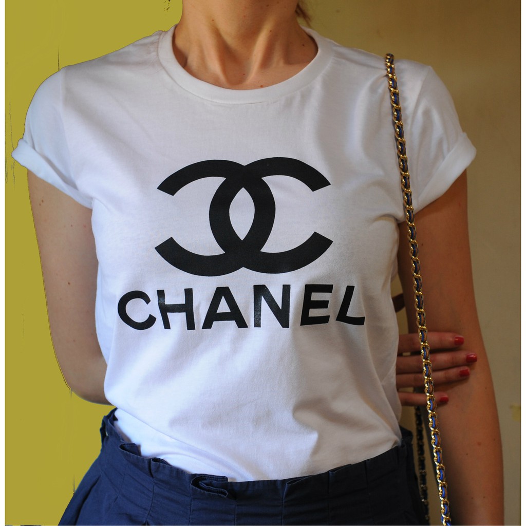 เสื้อ-chanel-งานดี-ถูกที่สุด-ราคาเริ่ม-150-บาท-ผ้าดี-cotton100-สกรีนแบบเฟล็ก-pu