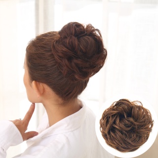 Womens Scrunchie Wrap Messy Hair Bun Chignon Heat Resistant Short Ponytail Hair Extension