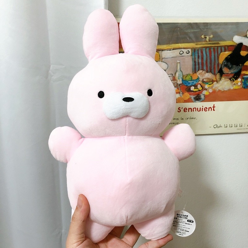 ตุ๊กตากระต่ายสีชมพู-น่องไก่-ท่ายืน-เนื้อนุ่มลิขสิทธิ์แท้จากญี่ปุ่น-หายาก
