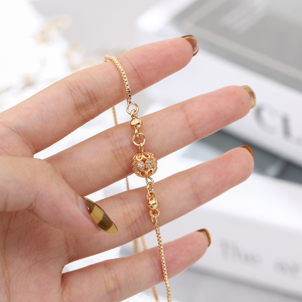 one-c-c-สร้อยข้อมือไทเทเนียม-สเตนเลส-จี้ลูกบอลสวยงาม-ป้องกันการซีดจาง-เครื่องประดับแฟชั่นเกาหลี-d361