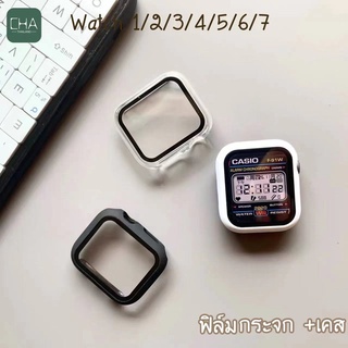 case i watch 6 เคส iWatch 7 41mm/45mm สายนาฬิกา PC+Glass สาย iwatch 7 เคส smart watch case watch 7 se 6 5 4 3