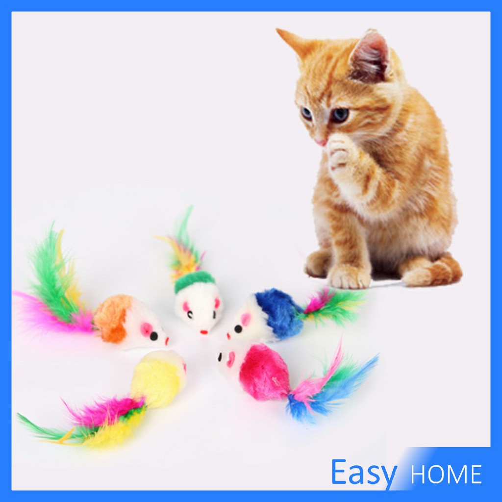 หนูจิ๋วของเล่นน้องแมว-คละสี-อุปกรณ์เสริมแฟชั่น-cat-toy