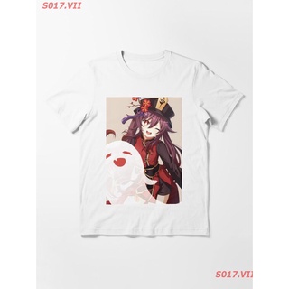 【hot sale】2022 Cute Hu Tao Genshin Impact Essential T-Shirt เสื้อยืดพิมพ์ลาย