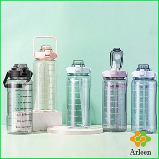 Arleen ขวดน้ํา 2000 ml ลิตร สีใส ดีไซน์สวย พร้อมส่ง plastic cup
