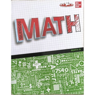 หนังสือเด็กมือสอง Glencoe Math Mc Graw Hill BFITS Coures math 9