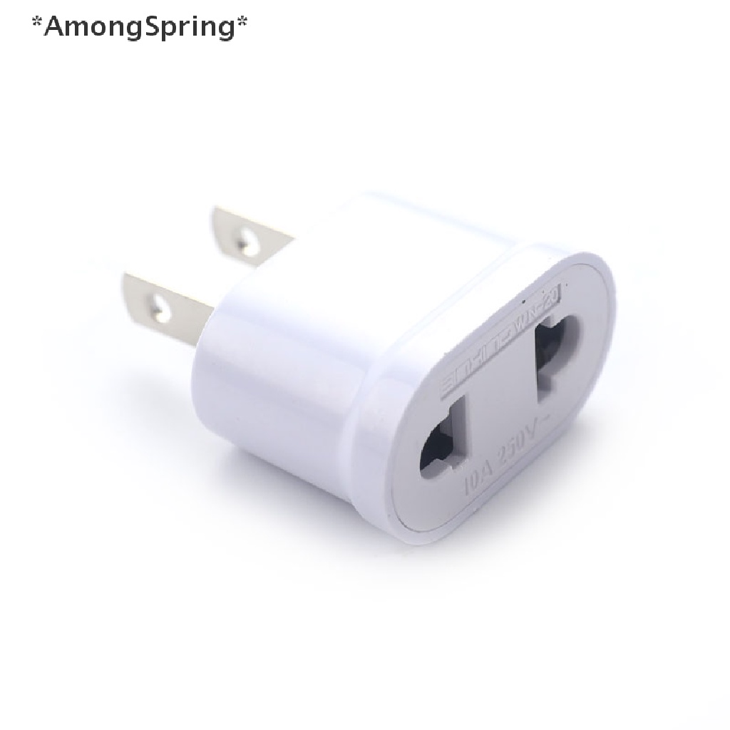 amongspring-ซ็อกเก็ตแปลงปลั๊ก-us-เป็น-eu-ทรงกลม-และแบน-ขายดี