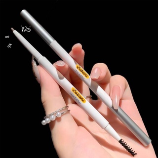 ( ของแท้) ดินสอเขียนคิ้ว ยืดหยุ่นเขียนดินสอเขียนคิ้ว 1.5 มมบรรจุภัณฑ์กล่องดินสอสีชมพูดูน่ารักมากขึ้น