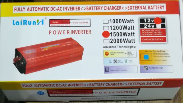 อินเวอรเตอร-12v-1500w