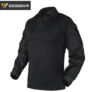 Idogear ชุดยุทธวิธีฤดูหนาว เสื้อผ้ายุทธวิธี Combat Gen3 เสื้อยืด สีดําล้วน 3101