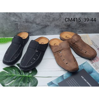 สินค้า รองเท้าเปิดส้นผู้ชาย ลายคาด ข้างหน้า ยี่ห้อ CSB CM415 ไซส์ 39-44 มี 2 สี ดำ น้ำตาล ไซส์มาตรฐาน