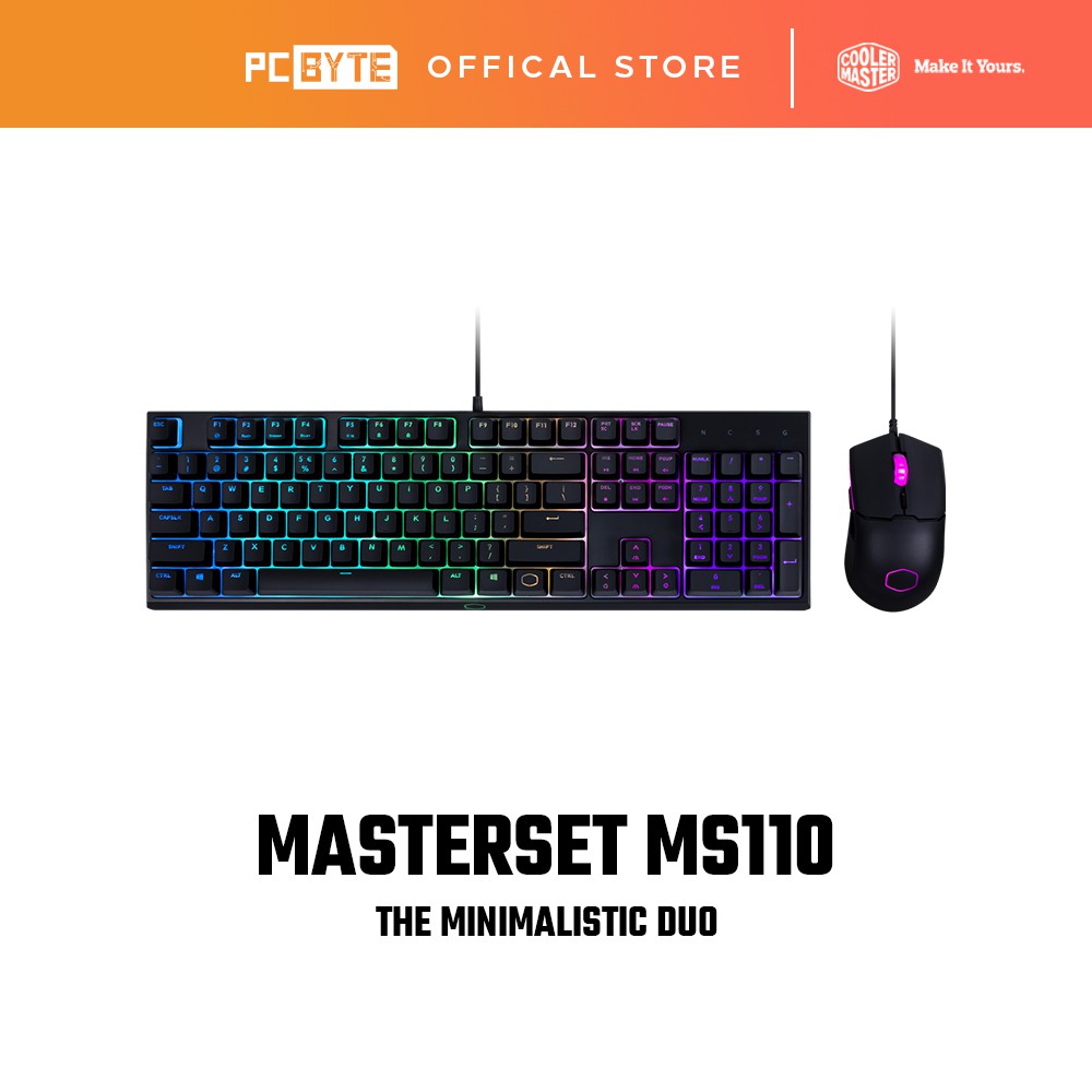 Cooler Master Masterset MS110 สวิตช์เมมคานิคอล RGB สําหรับเล่นเกม ...