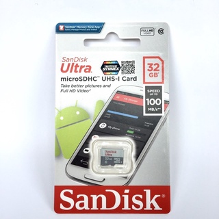 สินค้า Sandisk 32 GB Ultra MicroSDHC UHS-I card class 10 มือถือ smartphone กล้องวงจรปิด ip camera กล้องติดรถ Action camera