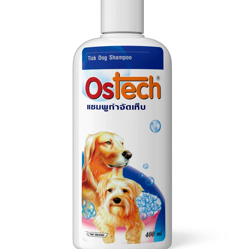 ภาพหน้าปกสินค้าOstech ออสเทค แชมพู สำหรับสุนัข สูตรกำจัดเห็บ ขนาด 400 ml. จากร้าน osdco_officialshop บน Shopee