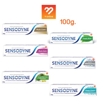 100g. Sensodyne Herbal  Multi Care Fresh Mint Deep Clean Gum Whitening เซ็นโซดายน์ ยาสีฟัน ลดเสียวฟัน ฟันขาว ดูแลเหงือก