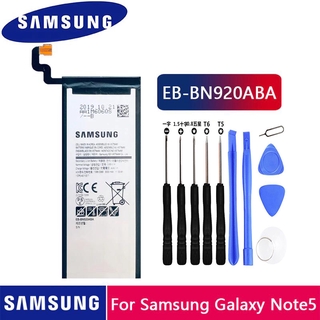 ของแท้ 100% แบตเตอรี่ Samsung สำหรับ Samsung Galaxy Note 5 N9200 N920T N920F Note5 EB-BN920ABE SM-N920 N9208 3000mAh