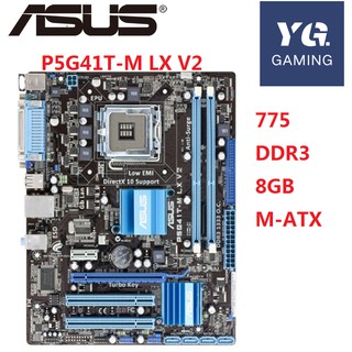 ราคาAsus P5G41T-M LX V2 Desktop Motherboard G41 Socket LGA 775 Q8200 Q8300 DDR3 8G u ATX UEFI BIOS Used Mainboard On Sale