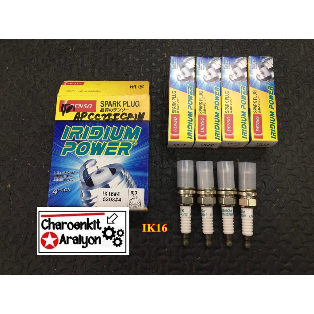 DENSO (ของแท้ 100 %) MADE IN JAPAN หัวเทียน Spark Plug IK16#4 5303 ...