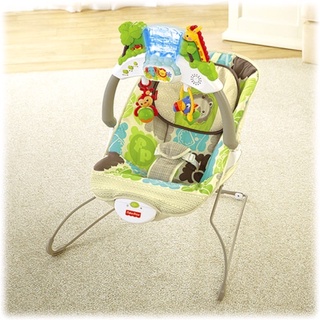 เปลโยกสั่นได้ มีน้ำตก เล่นเพลงต่อเนื่องได้นาน Fisher-Price Deluxe Bouncer, Rainforest Friends