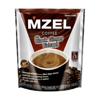 (แพ็ค 10 ซอง) MZEL Instant Coffee with Black Ginger Extract เอ็มเซล คอฟฟี่ ซีรี่ส์ 3.0 การแฟปรุงสำเร็จชนิดผง 140 กรัม