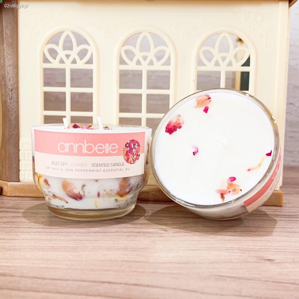 annbelle-buzz-off-flower-soy-candles-เทียนหอม-อโรม่า-เทียนหอม-ไล่ยุง-ไล่แมลง-ไล่หนู-100g-ไส้เทียนคู่