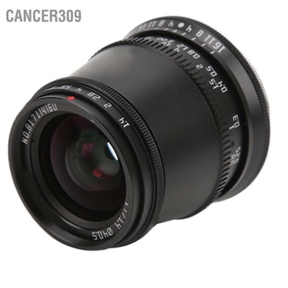 Cancer309 Ttartisan เลนส์ 17 มม. F1.4 สําหรับเมาท์ M4/3 รูรับแสงขนาดใหญ่ E‐M5 E‐M10 E‐M10Ii