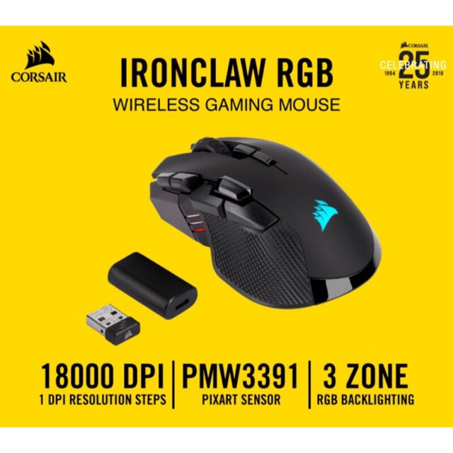 Corsair IRONCLAW RGB Wireless Gaming Mouse | Shopee Thailand
