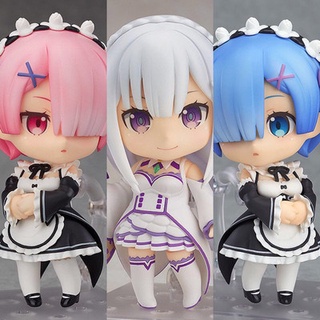 Anime Re:Life In A Different World From Zero Rem 663# Emilia #751 Nendoroid PVC Action Figure Collection Model Toy