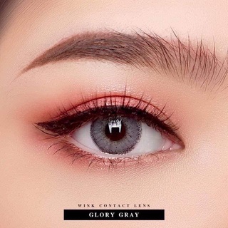 Glory Gray สีเทา ขอบฟุ้ง เทา โทนฝรั่ง สายฝอ ตาน้ำข้าว ✨Wink Lens ✨ ค่าสายตา สายตาสั้น แฟชั่น สายตาปกติ Contact Lens