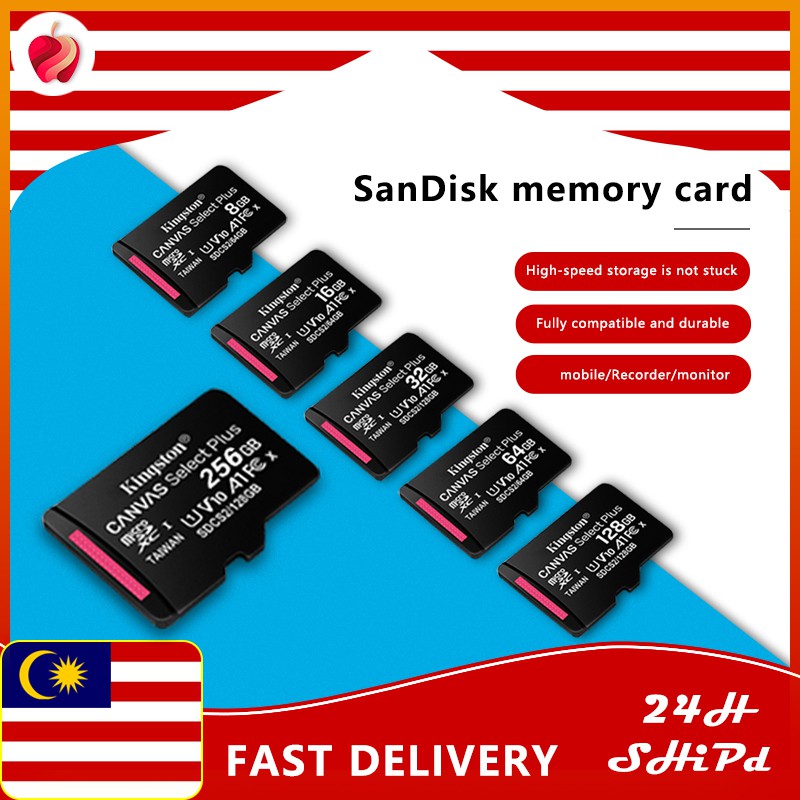ภาพสินค้าKington SD Card Micro sdcard Memory Card Class 10 100MB/s /16GB/32GB/64GB/128GB TF Card For CCTV Dashca จากร้าน zz1klhcjoh บน Shopee ภาพที่ 8