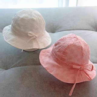 Flower Bows Baby Hat Cotton Infant Toddler Baby Girl Summer Sun Hat Children Kids Beach Bucket Cap