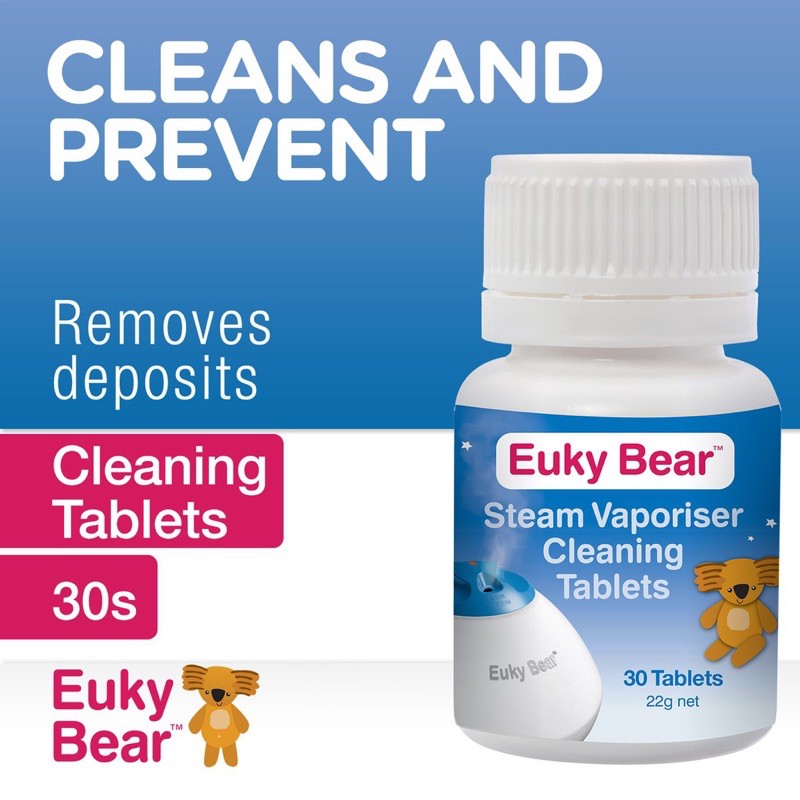 pre-order-เม็ดทำความสะอาดเครื่องสร้างความชื้นและพ่นไอระเหย-euky-bear-steam-vaporiser-cleaning-tablets