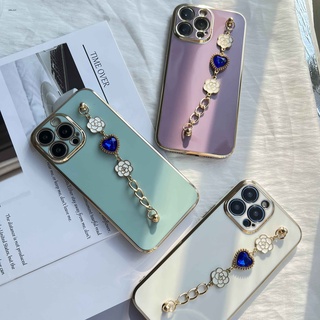 OPPO A15 A15S A7 A5S A12 A12S A9 A5 A31 A12E A53 A33 A74 A92 A52 2020 4G 5G เคสออปโป้ สำหรับ Case Blue Heart Bracelet เคส เคสโทรศัพท์ เคสมือถือ