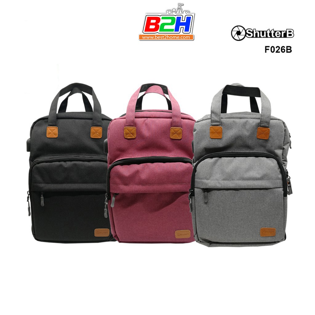 กระเป๋ากล้อง-shutter-b-f026b-bag-มีช่อง-usb-charging-port-ชาร์จแบตมือถือ-ช่องสำหรับใส่-ipad-pro-notebook-14-นิ้วได้