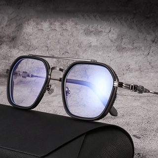 ภาพขนาดย่อของภาพหน้าปกสินค้าแว่นตาแฟชั่น กรอบแว่นขนาดใหญ่ ป้องกันแสงสีฟ้า สไตล์เรโทร จากร้าน teamor520.th บน Shopee