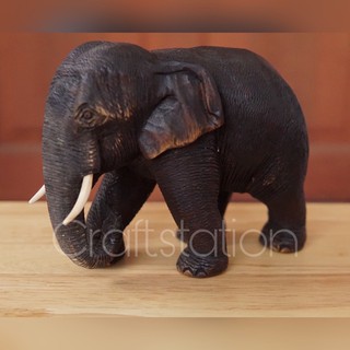 ช้างไม้แกะสลักขนาด สูง 6” งานแกะสลัก สินค้าหัตถกรรม ของขวัญ ของฝาก ของที่ระลึก