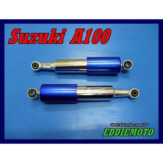 SUZUKI A100​ AS100​ A80 AS80 REAR SHOCK  "BLUE" SET PAIR​ (330 mm.) // โช๊คอัพ โช๊คหลัง สีน้ำเงิน งานสวย สินค้าคุณภาพดี