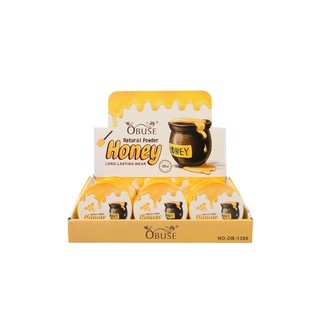 🔥6ชิ้นขึ้นตก30บ.🔥 Obuse Natural POWDER Honey OB-1388 16g โอบิวส์ แป้ง น้ำผึ้ง