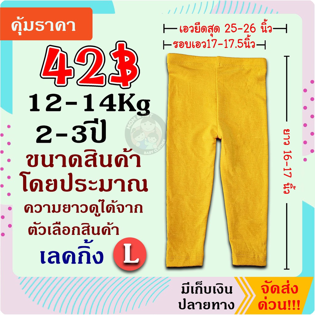 ภาพหน้าปกสินค้าเลคกิ้งเด็ก ขายาว เบอร์ L / 2-3ปี (12 -14Kg)**ผ้าดีมาก**