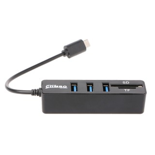 3 Port USB 2.0 Hub USB 3.1 Type C Cable OTG SD/TF Card Reader