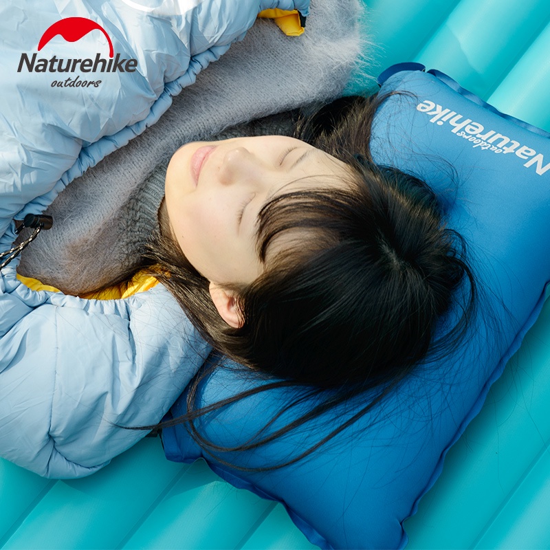 หมอนพองลม-naturehike-auto-inflated-sponge-pillow-สินค้ารับประกันจาก-nh-thailand-1-ปี-ออกใบกำกับภาษีได้